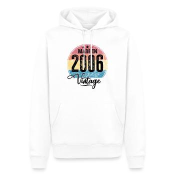 Vintage Made in 2006 Geburtsjahr 2006 Geburtstag - Männer Premium Bio Hoodie - Weiß - Vorne - Nico (187cm)