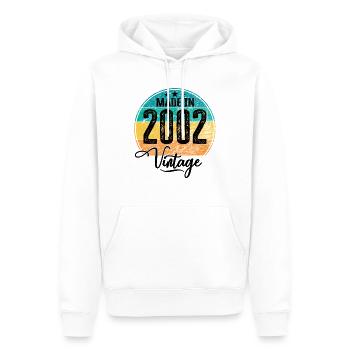 Vintage Made in 2002 Geburtsjahr 2002 Geburtstag - Männer Premium Bio Hoodie - Weiß - Vorne - Nico (187cm)