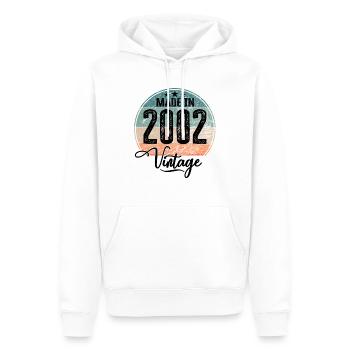 Vintage Made in 2002 Geburtsjahr 2002 Geburtstag - Männer Premium Bio Hoodie - Weiß - Vorne - Nico (187cm)