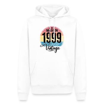 Vintage Made in 1999 Geburtsjahr 1999 Geburtstag - Männer Premium Bio Hoodie - Weiß - Vorne - Nico (187cm)