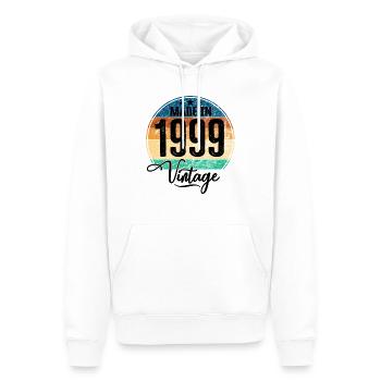 Vintage Made in 1999 Geburtsjahr 1999 Geburtstag - Männer Premium Bio Hoodie - Weiß - Vorne - Nico (187cm)