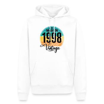 Vintage Made in 1998 Year of birth 1998 Birthday - Men’s Premium Organic Hoodie - white - Front - Nico (187cm)