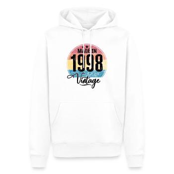 Vintage Made in 1998 Year of birth 1998 Birthday - Men’s Premium Organic Hoodie - white - Front - Nico (187cm)