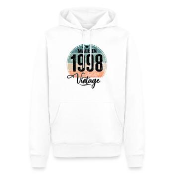 Vintage Made in 1998 Year of birth 1998 Birthday - Men’s Premium Organic Hoodie - white - Front - Nico (187cm)