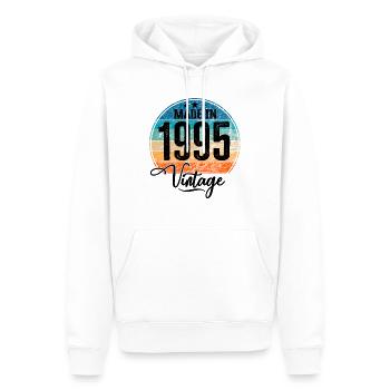 Vintage Made in 1995 Geburtsjahr 1995 Geburtstag - Männer Premium Bio Hoodie - Weiß - Vorne - Nico (187cm)