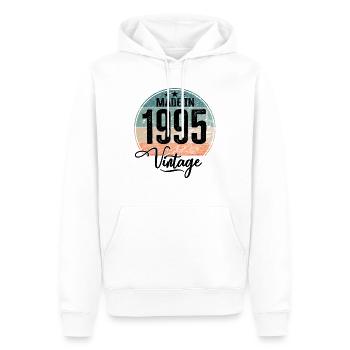 Vintage Made in 1995 Geburtsjahr 1995 Geburtstag - Männer Premium Bio Hoodie - Weiß - Vorne - Nico (187cm)