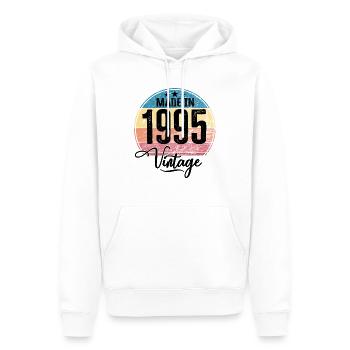 Vintage Made in 1995 Geburtsjahr 1995 Geburtstag - Männer Premium Bio Hoodie - Weiß - Vorne - Nico (187cm)