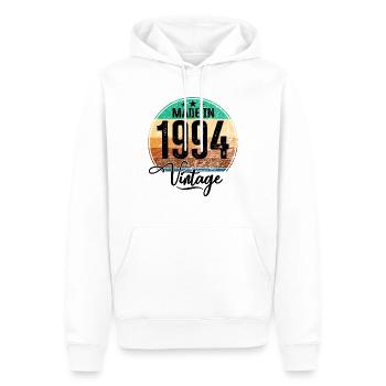 Vintage Made in 1994 Geburtsjahr 1994 Geburtstag - Männer Premium Bio Hoodie - Weiß - Vorne - Nico (187cm)