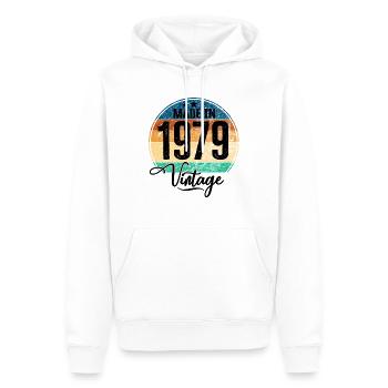 Vintage Made in 1979 Geburtsjahr 1979 Geburtstag - Männer Premium Bio Hoodie - Weiß - Vorne - Nico (187cm)