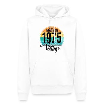 Vintage Made in 1975 Geburtsjahr 1975 Geburtstag - Männer Premium Bio Hoodie - Weiß - Vorne - Nico (187cm)