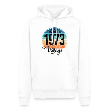 Vintage Made in 1973 Geburtsjahr 1973 Geburtstag - Männer Premium Bio Hoodie - Weiß - Vorne - Nico (187cm)