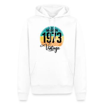 Vintage Made in 1973 Geburtsjahr 1973 Geburtstag - Männer Premium Bio Hoodie - Weiß - Vorne - Nico (187cm)