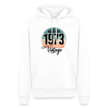 Vintage Made in 1973 Geburtsjahr 1973 Geburtstag - Männer Premium Bio Hoodie - Weiß - Vorne - Nico (187cm)