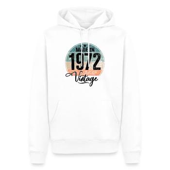 Vintage Made in 1972 Geburtsjahr 1972 Geburtstag - Männer Premium Bio Hoodie - Weiß - Vorne - Nico (187cm)