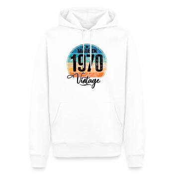 Vintage Made in 1970 Geburtsjahr 1970 Geburtstag - Männer Premium Bio Hoodie - Weiß - Vorne - Nico (187cm)