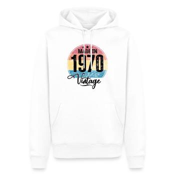 Vintage Made in 1970 Geburtsjahr 1970 Geburtstag - Männer Premium Bio Hoodie - Weiß - Vorne - Nico (187cm)