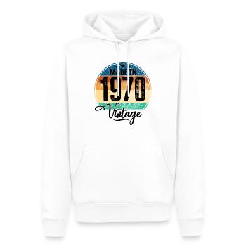Vintage Made in 1970 Geburtsjahr 1970 Geburtstag - Männer Premium Bio Hoodie - Weiß - Vorne - Nico (187cm)