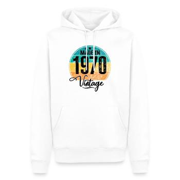 Vintage Made in 1970 Geburtsjahr 1970 Geburtstag - Männer Premium Bio Hoodie - Weiß - Vorne - Nico (187cm)