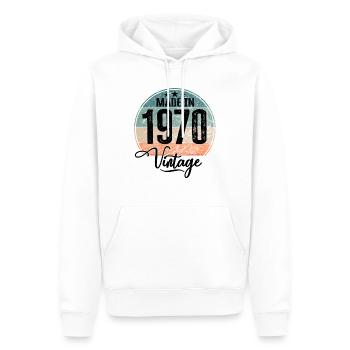 Vintage Made in 1970 Geburtsjahr 1970 Geburtstag - Männer Premium Bio Hoodie - Weiß - Vorne - Nico (187cm)