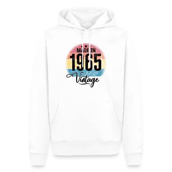 Vintage Made in 1965 Geburtsjahr 1965 Geburtstag - Männer Premium Bio Hoodie - Weiß - Vorne - Nico (187cm)
