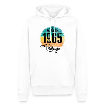 Vintage Made in 1965 Geburtsjahr 1965 Geburtstag - Männer Premium Bio Hoodie - Weiß - Vorne - Nico (187cm)