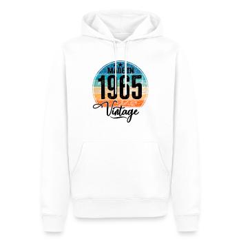 Vintage Made in 1965 Geburtsjahr 1965 Geburtstag - Männer Premium Bio Hoodie - Weiß - Vorne - Nico (187cm)