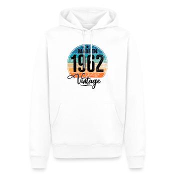 Vintage Made in 1962 Geburtsjahr 1962 Geburtstag - Männer Premium Bio Hoodie - Weiß - Vorne - Nico (187cm)