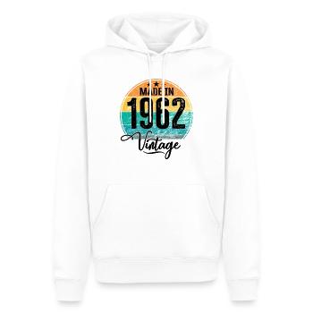 Vintage Made in 1962 Geburtsjahr 1962 Geburtstag - Männer Premium Bio Hoodie - Weiß - Vorne - Nico (187cm)