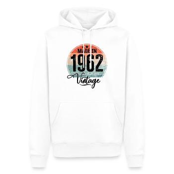 Vintage Made in 1962 Geburtsjahr 1962 Geburtstag - Männer Premium Bio Hoodie - Weiß - Vorne - Nico (187cm)