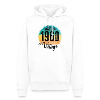 Vintage Made in 1960 Geburtsjahr 1960 Geburtstag - Männer Premium Bio Hoodie - Weiß - Vorne - Nico (187cm)