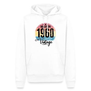 Vintage Made in 1960 Geburtsjahr 1960 Geburtstag - Männer Premium Bio Hoodie - Weiß - Vorne - Nico (187cm)