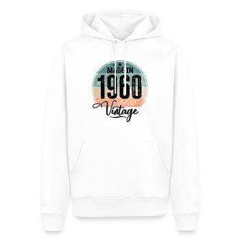 Vintage Made in 1960 Geburtsjahr 1960 Geburtstag - Männer Premium Bio Hoodie - Weiß - Vorne - Nico (187cm)