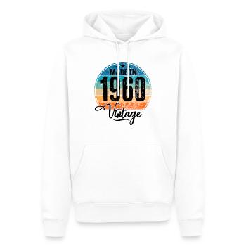 Vintage Made in 1960 Geburtsjahr 1960 Geburtstag - Männer Premium Bio Hoodie - Weiß - Vorne - Nico (187cm)