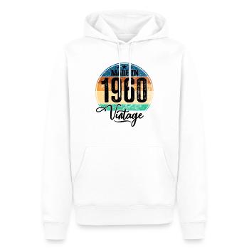 Vintage Made in 1960 Geburtsjahr 1960 Geburtstag - Männer Premium Bio Hoodie - Weiß - Vorne - Nico (187cm)