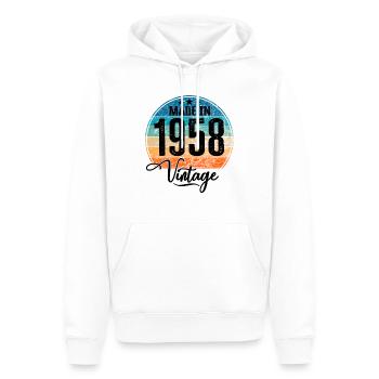Vintage Made in 1958 Geburtsjahr 1958 Geburtstag - Männer Premium Bio Hoodie - Weiß - Vorne - Nico (187cm)