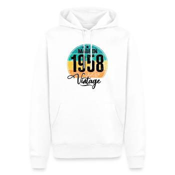 Vintage Made in 1958 Geburtsjahr 1958 Geburtstag - Männer Premium Bio Hoodie - Weiß - Vorne - Nico (187cm)