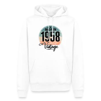 Vintage Made in 1958 Geburtsjahr 1958 Geburtstag - Männer Premium Bio Hoodie - Weiß - Vorne - Nico (187cm)