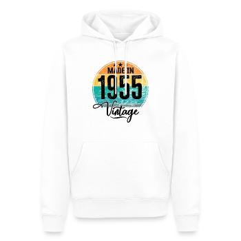 Vintage Made in 1955 Geburtsjahr 1955 Geburtstag - Männer Premium Bio Hoodie - Weiß - Vorne - Nico (187cm)