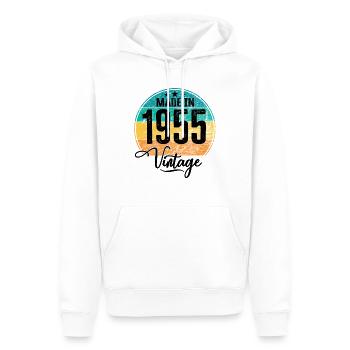 Vintage Made in 1955 Geburtsjahr 1955 Geburtstag - Männer Premium Bio Hoodie - Weiß - Vorne - Nico (187cm)