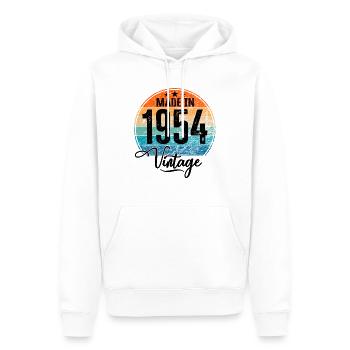 Vintage Made in 1954 Geburtsjahr 1954 Geburtstag - Männer Premium Bio Hoodie - Weiß - Vorne - Nico (187cm)