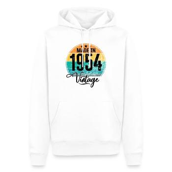 Vintage Made in 1954 Geburtsjahr 1954 Geburtstag - Männer Premium Bio Hoodie - Weiß - Vorne - Nico (187cm)