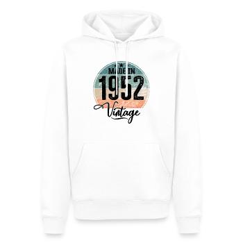 Vintage Made in 1952 Geburtsjahr 1952 Geburtstag - Männer Premium Bio Hoodie - Weiß - Vorne - Nico (187cm)