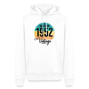 Vintage Made in 1952 Geburtsjahr 1952 Geburtstag - Männer Premium Bio Hoodie - Weiß - Vorne - Nico (187cm)