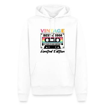 Best of 2008 - 16th Anniversary Limited Edition - Sweat à capuche Premium bio Homme - blanc - Devant - Nico (187cm)