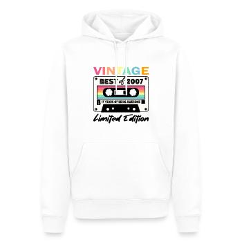 Best of 2007 - 17th Anniversary Limited Edition - Sweat à capuche Premium bio Homme - blanc - Devant - Nico (187cm)