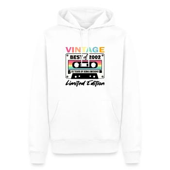 Best of 2002 - zum 22. Geburtstag Limited Edition - Männer Premium Bio Hoodie - Weiß - Vorne - Nico (187cm)