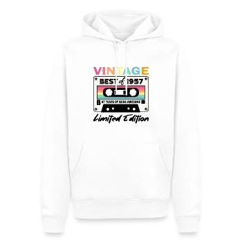 Best of 1957 - zum 67. Geburtstag Limited Edition - Männer Premium Bio Hoodie - Weiß - Vorne - Nico (187cm)