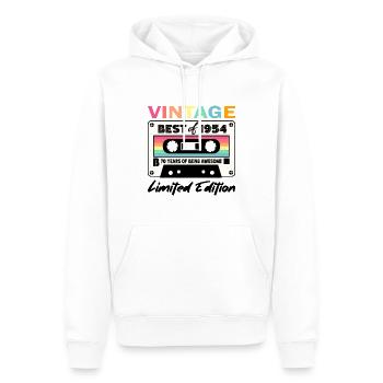 Best of 1954 - zum 70. Geburtstag Limited Edition - Männer Premium Bio Hoodie - Weiß - Vorne - Nico (187cm)