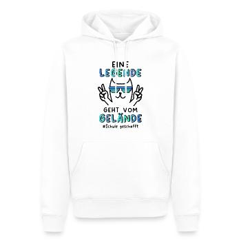 Schule Geschafft Schulabsolvent Schulabgänger 2024 - Männer Premium Bio Hoodie - Weiß - Vorne - Nico (187cm)