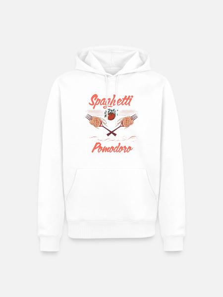 Spaghetti - Männer Premium Bio Hoodie - Weiß